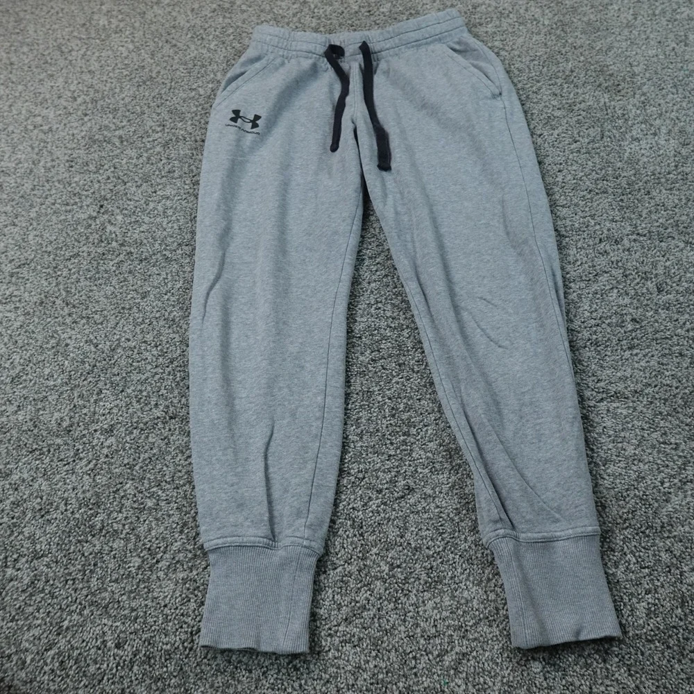 Under Armour Pants Mens M Gray Loose Fleece Drawstring Jogger Sweatpants Workout